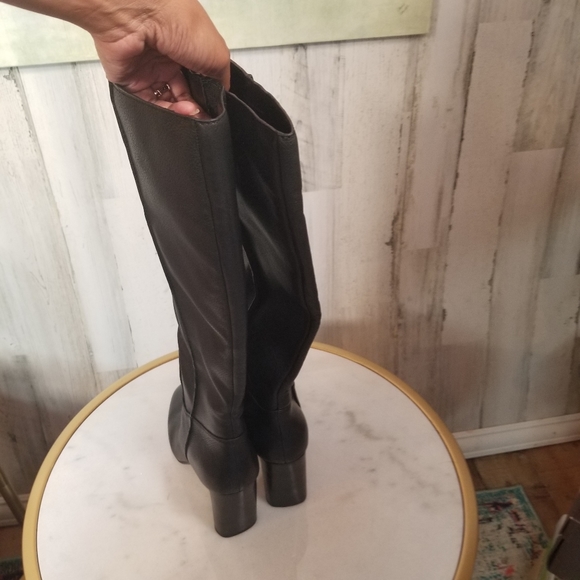 Dolce Vita Black Davey Leather Knee High Boots - Picture 6 of 9